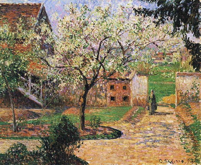 Camille Pissarro Flowering Plum Tree Eragny Spain oil painting art